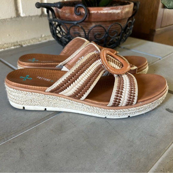 Baretraps Bliss Sandals Posture Plus Espadrille Platform Burnt Tan Size 7 - Picture 4 of 11
